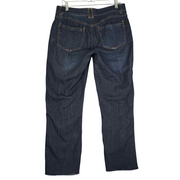 Democracy Jeans Women’s Size 12 Blue Ab Solution Raw Hem Straight Stretch - Picture 3 of 9